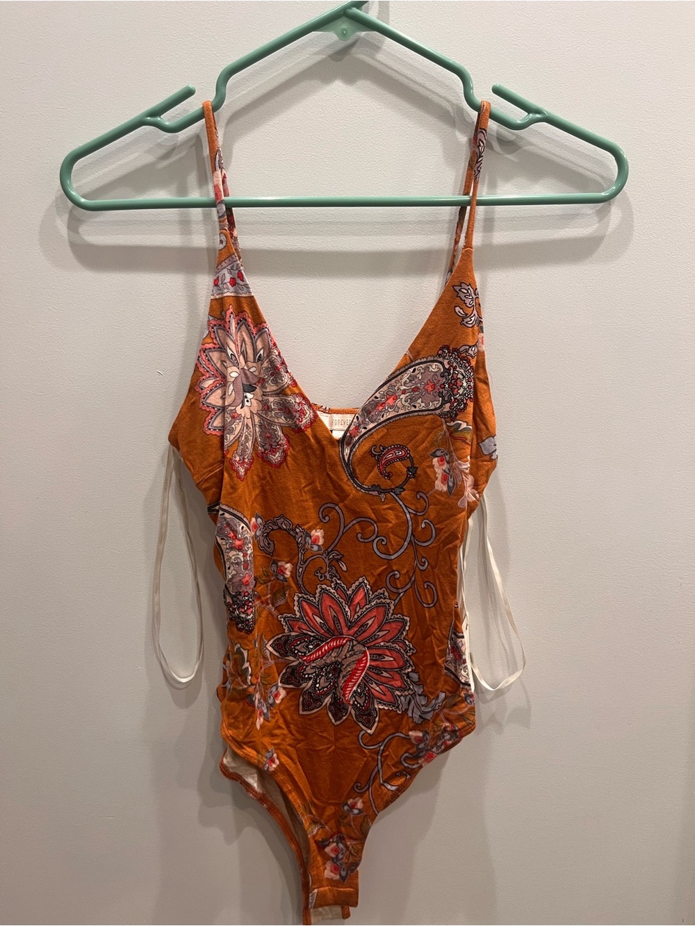 Forever 21 Rust Orange One-Piece Bodysuit